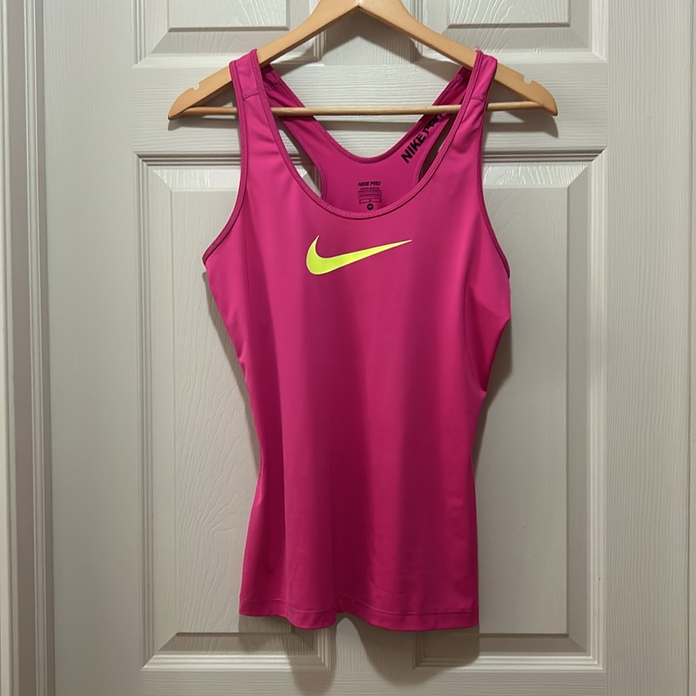 NIKE PRO DRI-FIT hot pink racerback tank top